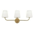 thumbnail image 1 of 3 Light Incandescent Vanity - Aged Brass with White Opal Glass, 1 of 1