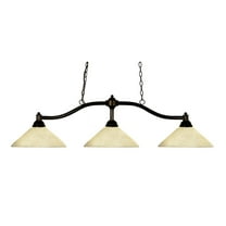Z-Lite Chance 3 Light Billiard, Steel Frame, Golden Mottle Shade Color