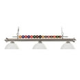 thumbnail image 1 of Z-Lite Shark 3 Light Billiard, Steel Frame, White Linen Shade Color, 1 of 1