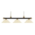 thumbnail image 1 of 3 Light Island/Billiard In Craftsman Style 16 Inches Wide By 16 Inches High Z-Lite 200-3Brz+Sg-Gm16, 1 of 2