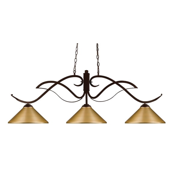 3 Light Island/Billiard Z-Lite 126Brz-Msg