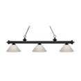 thumbnail image 1 of -3 Light Island/Billiard in Billiard Style-14.25 inches Wide By 14.25 inches High-Matte Black Finish-White Shade Color Bailey Street Home, 1 of 1