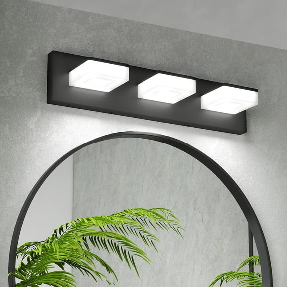 3-Light LED Vanity Light, 20 Inch Adjustable, Dimmable 3-Color (3/4/6000K), Matte Black Modern