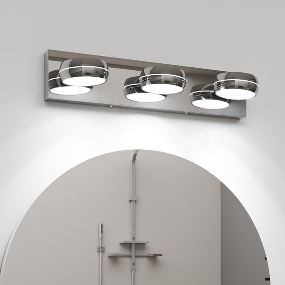 3-Light LED Vanity Light, 20 Inch Adjustable, Dimmable, Polished Chrome Modern