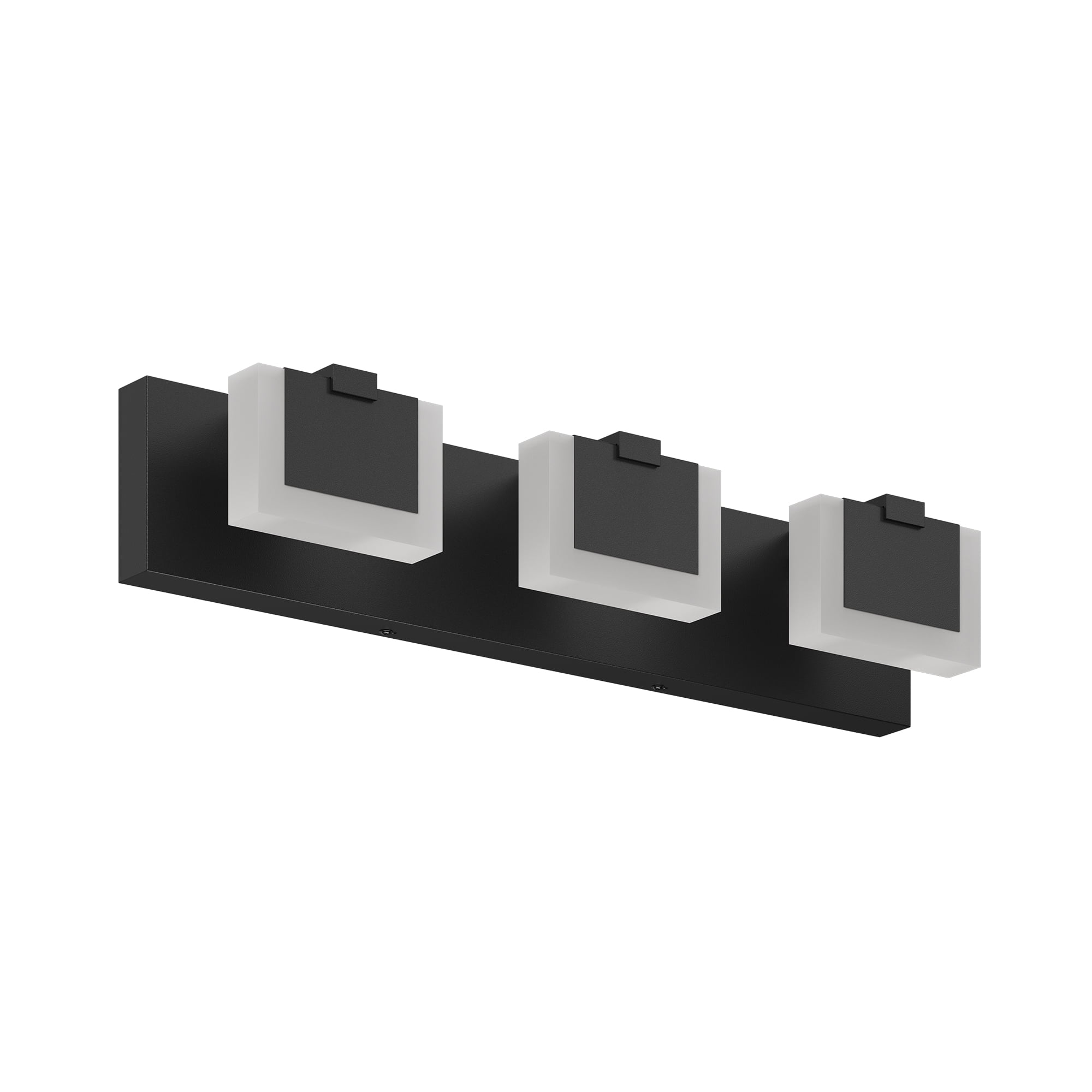 3-Light LED Vanity Light, 22 Inch, Dimmable for Bathroom, Matte Black Modern