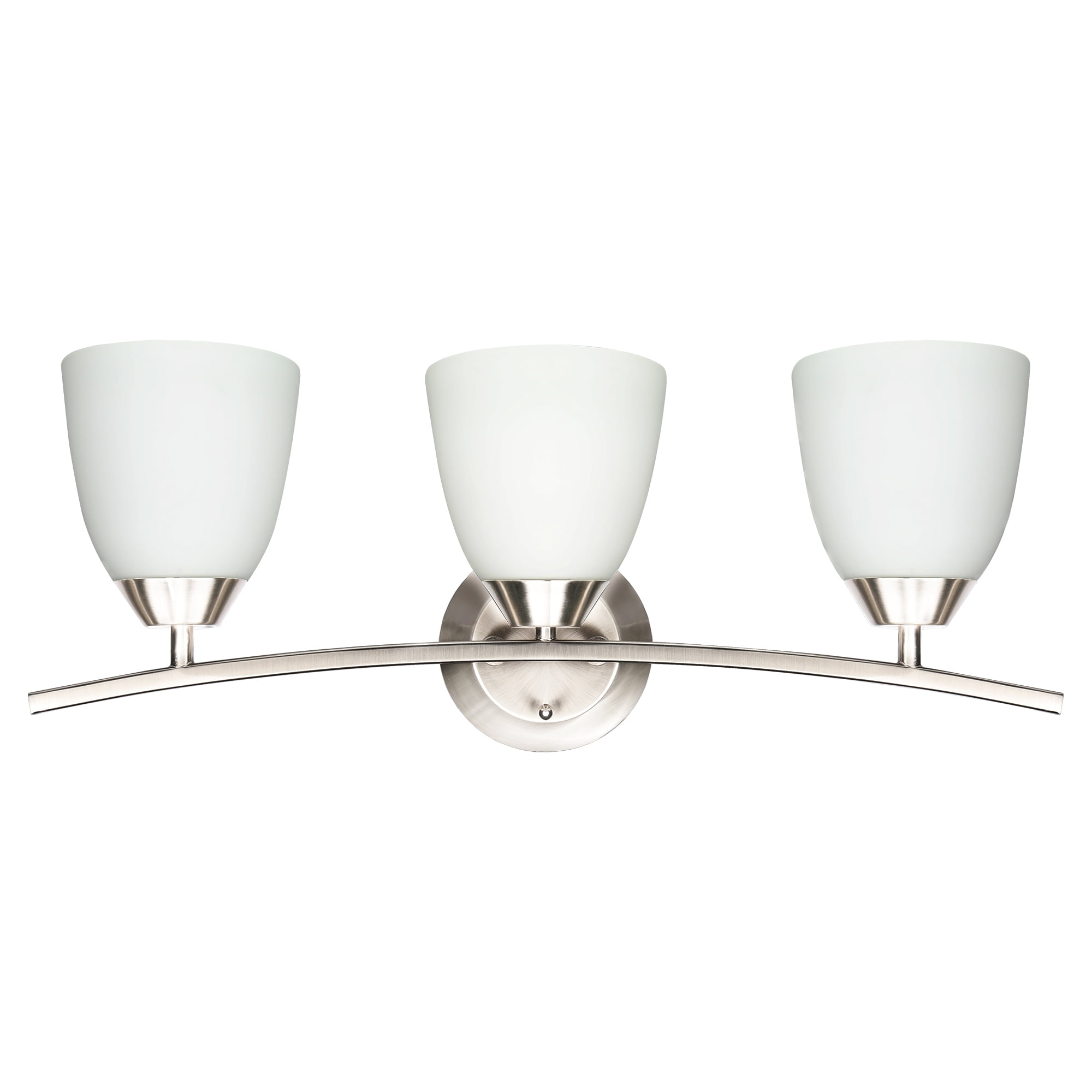 MingBright 3-Light Vanity Light, 22-Inch Wall Sconce Lighting with White Glass Shade, Modern Bathroom Light Fixture for Mirror, Bathroom, Hotel
