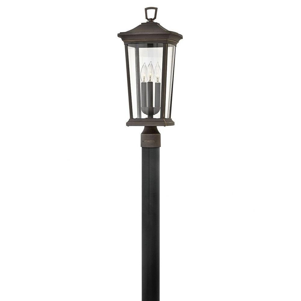 3 Light Large Outdoor Low Voltage Post Top or Pier Mount Lantern in Traditional Style 10 inches Wide By 22.75 inches High-Oil Rubbed Bronze Finish-E26