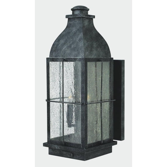3 Light Large Outdoor Wall Lantern in Traditional Style 8 inches Wide By 21 inches High-Greystone Finish-Incandescent Lamping Type Bailey Street Home