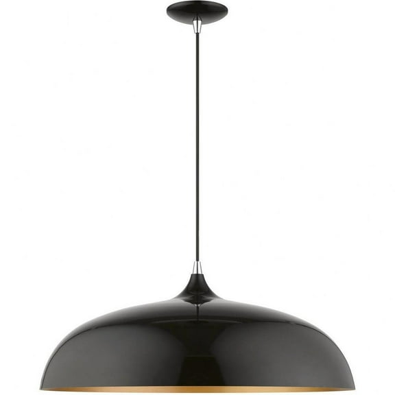 3 Light Large Pendant in Transitional Style-15.75 inches Tall and 23.75 inches Wide-Shiny Black/Polished Chrome Finish Bailey Street Home