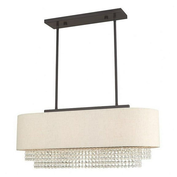 3 Light Linear Chandelier in Contemporary Style 12.25 inches Wide By 20.5 inches High Bailey Street Home 218-Bel-3110255