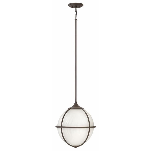 3 Light Medium Orb Pendant in Traditional-Industrial Style 15 inches Wide By 18 inches High-Oil Rubbed Bronze Finish Bailey Street Home 81-Bel-2245192