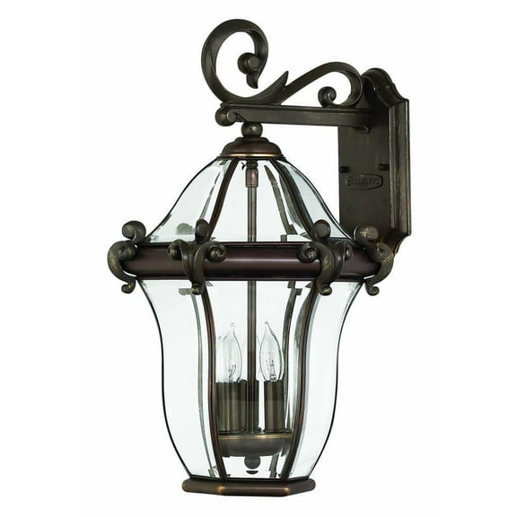3 Light Medium Outdoor Wall Lantern in Traditional-Glam Style 12.25 inches Wide By 19.75 inches High-Copper Bronze Finish Bailey Street Home