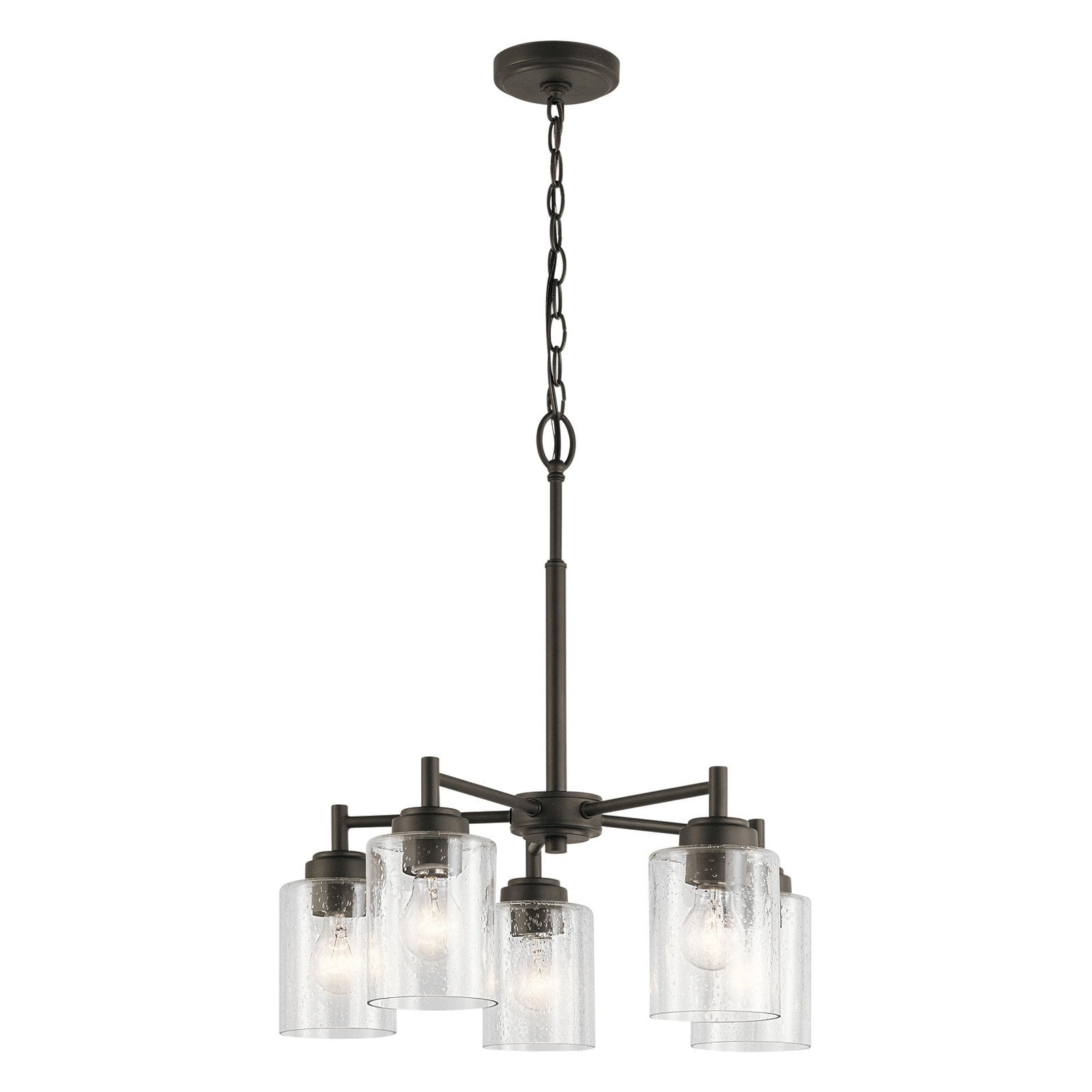 Winslow Bronze 3-Light Mini Chandelier with Clear Glass
