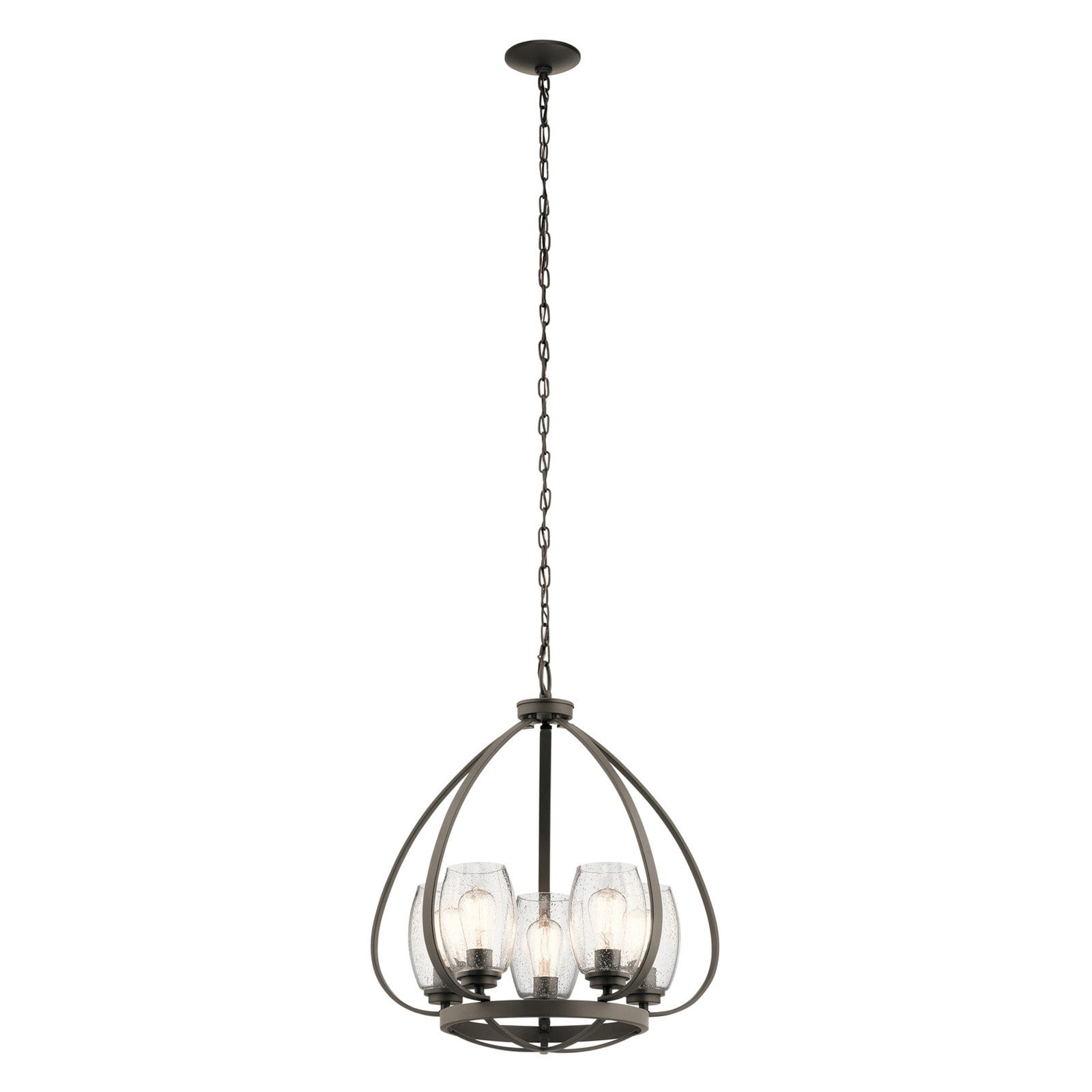 3 Light Mini Chandelier 21 Inches Tall By 17 Inches WideOlde Bronze