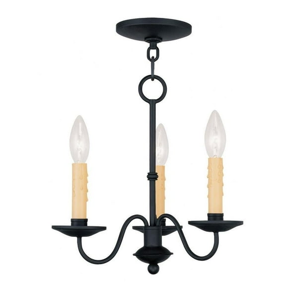 3 Light Mini Chandelier in Farmhouse Style 12.5 inches Wide By 12 inches High Bailey Street Home 218-Bel-1119823