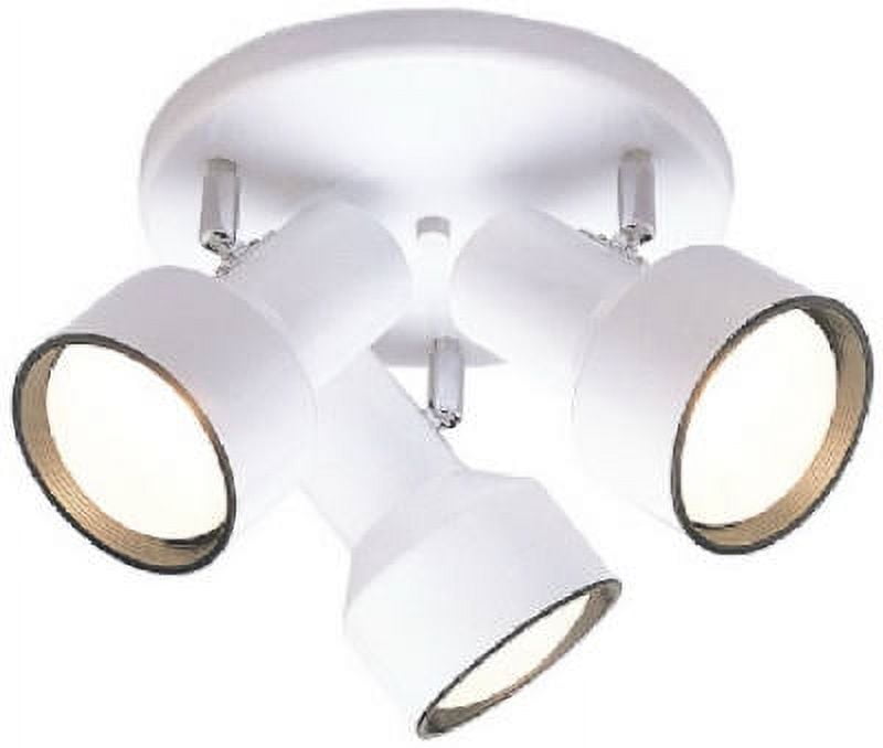Modern 3-Light Multi-Directional White Glass Flush Mount Ceiling Fixture