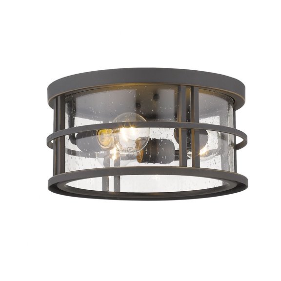 Jordan 3 Light Outdoor Flush Ceiling Mount Fixture Clear Seedy