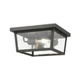 thumbnail image 1 of 3 Light Outdoor Flush Mount In Transitional Style 12 Inches Wide By 6 Inches High-Oil Rubbed Bronze Finish Z-Lite 568F-Orb, 1 of 6