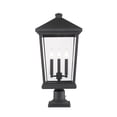 thumbnail image 1 of 3 Light Outdoor Pier Mount Light In Transitional Style-25.5 Inches Tall And 12 Inches Wide Z-Lite 568Phxlr-533Pm-Bk, 1 of 4