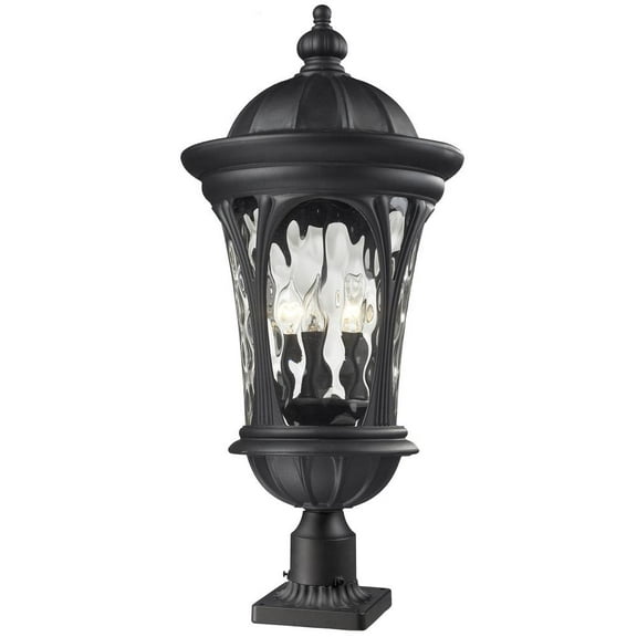 3 Light Outdoor Post Mount Lantern In Traditional Style 10 Inches Wide By 114 Inches High-Oil Rubbed Bronze Finish Z-Lite 579Phbs-536P-Orb