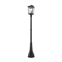 3 Light Outdoor Post Mount Lantern In Transitional Style 14.25 Inches Wide By 93.75 Inches High-Black Finish Z-Lite 568Phxlr-564P-Bk