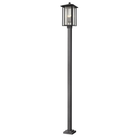 3 Light Outdoor Post Mount Lantern In Urban Style 11 Inches Wide By 116.87 Inches High-Black Finish Z-Lite 554Phxls-536P-Bk