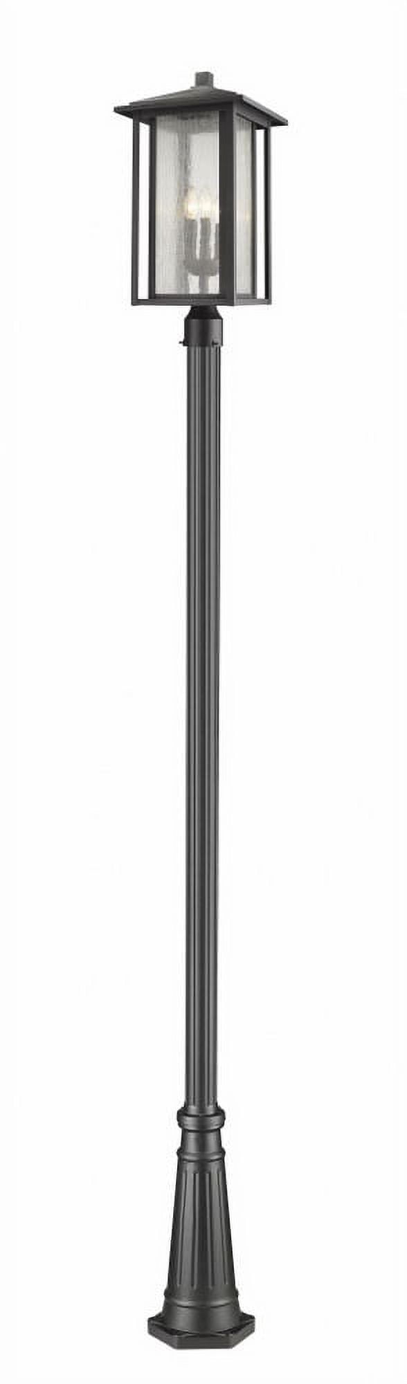 3 Light Outdoor Post Mounted Fixture - 554PHXLR-519P-BK