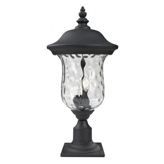 3 Light Outdoor Post Mount Light In Period Inspired Style-25.5 Inches Tall And 12.38 Inches Wide Z-Lite 533Phb-533Pm-Bk