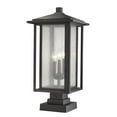thumbnail image 1 of 3 Light Outdoor Square Pier Mount Lantern In Seaside Style 11 Inches Wide By 23.5 Inches High-Black Finish Z-Lite 554Phxls-Sqpm-Bk, 1 of 4