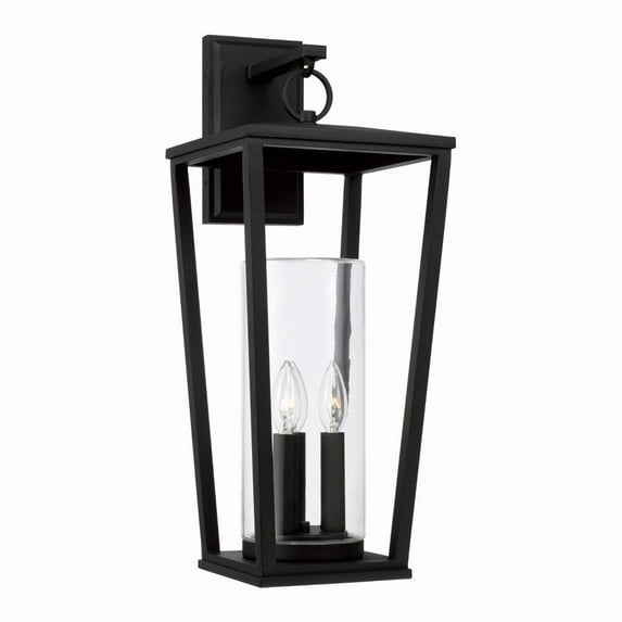 3 Light Outdoor Wall Lantern In Minimalist Style-23.75 Inches Tall And 9.25 Inches Wide Capital Lighting 948131Bk