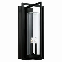 3 Light Outdoor Wall Lantern In Minimalist Style-25 Inches Tall And 12 Inches Wide Capital Lighting 948231Bk