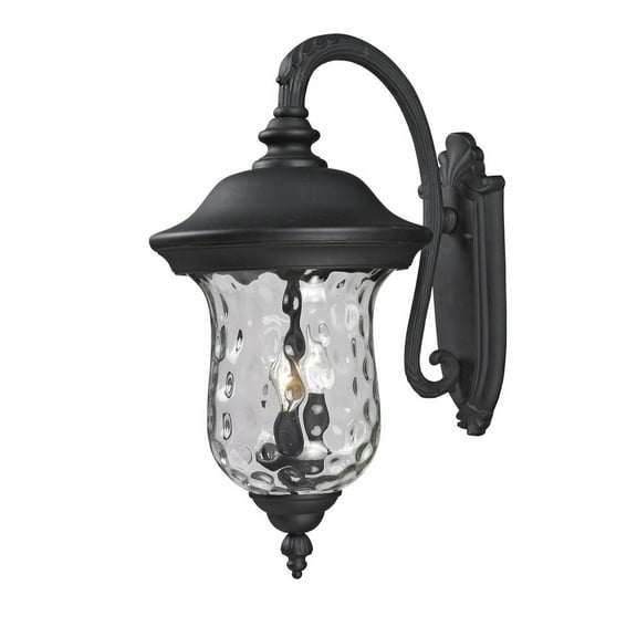 3 Light Outdoor Wall Mount In Gothic Style 12.38 Inches Wide By 24.25 Inches High Z-Lite 534B-Bk