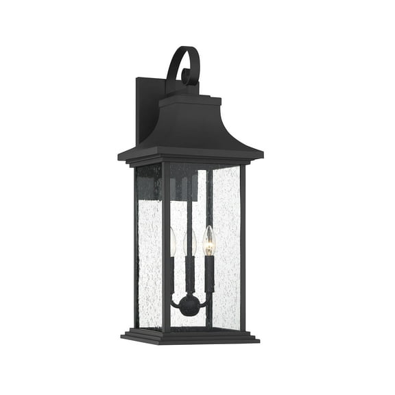 Hancock 3-Light Outdoor Wall Lantern in Matte Black