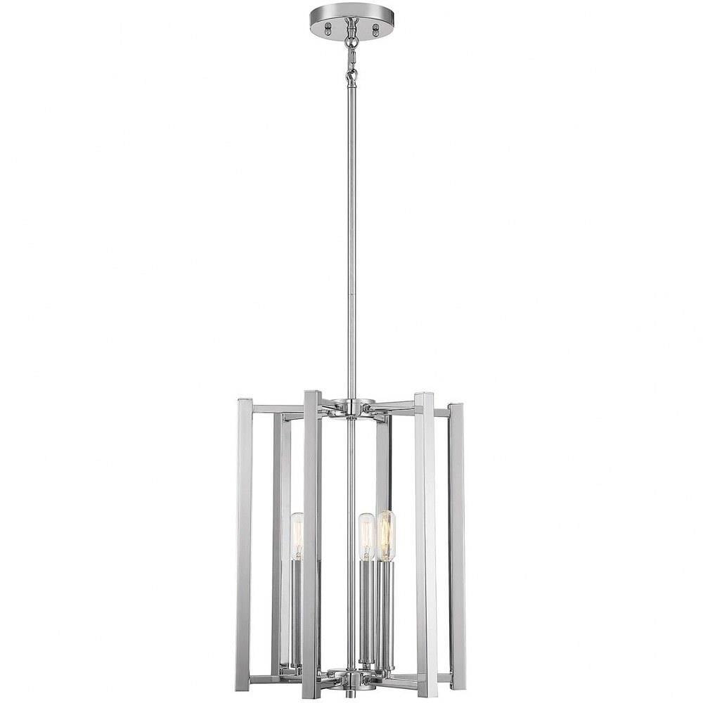 Benson Polished Nickel 3-Light Adjustable Pendant