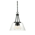 thumbnail image 1 of Matte Black Three Light Pendant from the Calhoun Collection, 1 of 6