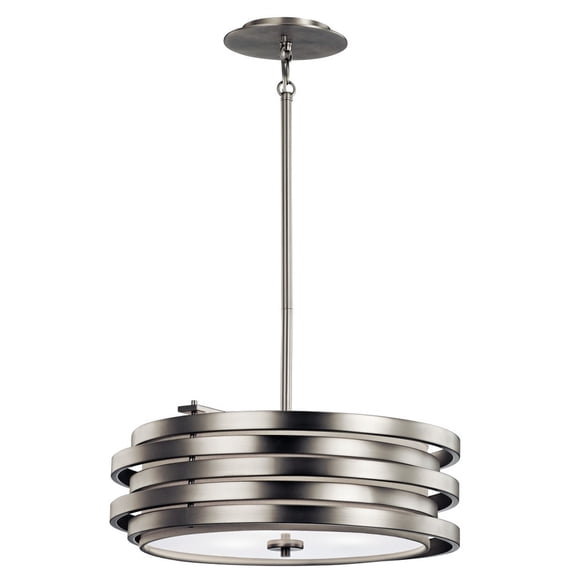 43301NI Kichler Lighting Roswell - 3 Light Pendant - 19.25 inches wide-Brushed Nickel Finish -Traditional Installation
