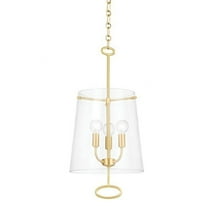 3 Light Pendant-22.75 inches Tall and 11 inches Wide-Aged Brass Finish Bailey Street Home 116-Bel-4623728