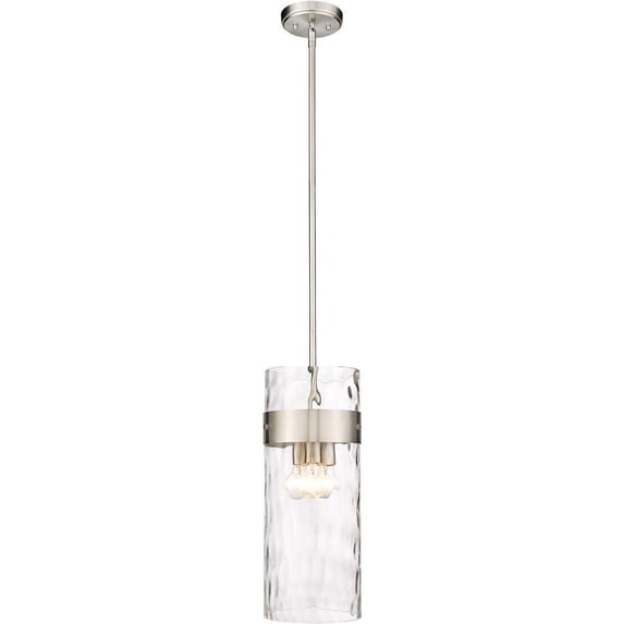 3035P9-BN-Z-Lite-Fontaine - 3 Light Pendant In Transitional Style-20 Inches Tall and 9 Inches Wide-Brushed Nickel Finish