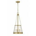 thumbnail image 1 of 3 Light Pendant in Industrial Style-25 inches Tall and 12 inches Wide-Rubbed Brass  Finish Bailey Street Home 372-Bel-4973435, 1 of 1