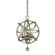 3 Light Pendant in Metropolitan Style 12 inches Wide By 17 inches High-Antique Silver Finish Bailey Street Home 372-Bel-1776903