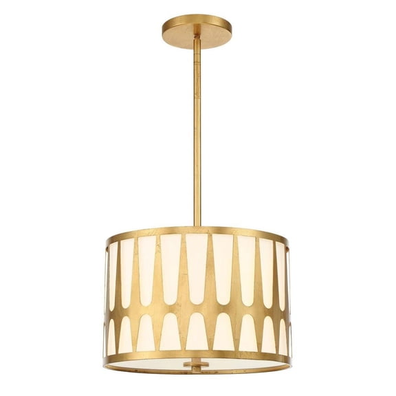 3 Light Pendant in Modern and Contemporary Style-10.75 inches Tall and 15 inches Wide-Antique Gold Finish Bailey Street Home 49-Bel-4611404