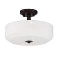 thumbnail image 1 of 3-Light Quartz Semi-Flush with Opal Glass, 1 of 2