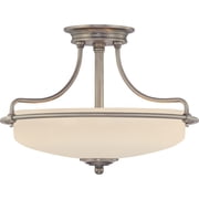 Griffin 3-Light Antique Nickel Semi-Flush Mount Light