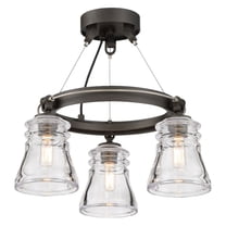 Minka Lavery - Graham Avenue - 3 Light Semi-Flush Mount-15 Inches Tall and 17