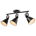 thumbnail image 1 of 3-Light Semi-Flush Mount Ceiling Track Lighting Adjustable Round Spotlight in Matte Black, 1 of 9