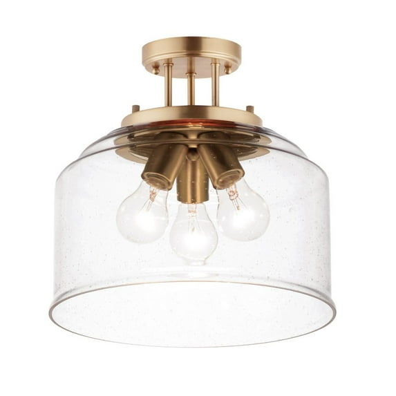 Maxim Lighting - Acadia - 3 Light Semi-Flush Mount-Heritage Finish