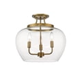 thumbnail image 1 of 3 Light Semi-Flush Mount In Restoration Style 15.75 Inches Wide By 14 Inches High-Olde Brass Finish Z-Lite 473Sf-Obr, 1 of 7
