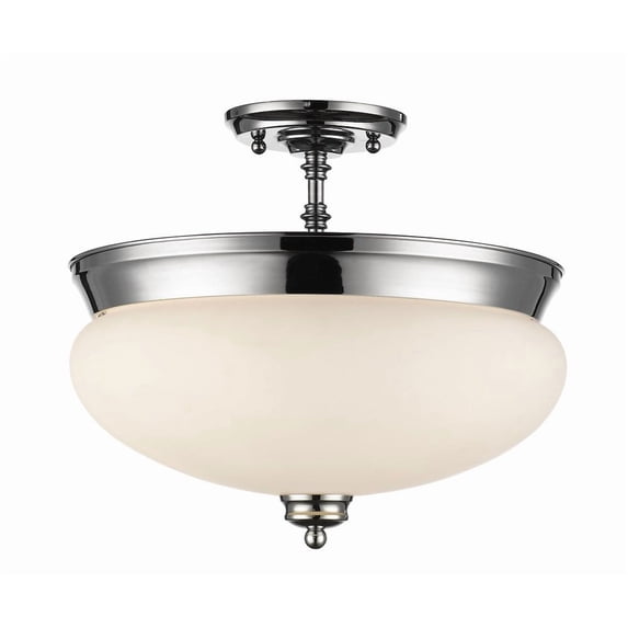 3 Light Semi-Flush Mount In Traditional Style 15 Inches Wide By 13.5 Inches High-Chrome Finish Z-Lite 721Sf-Ch