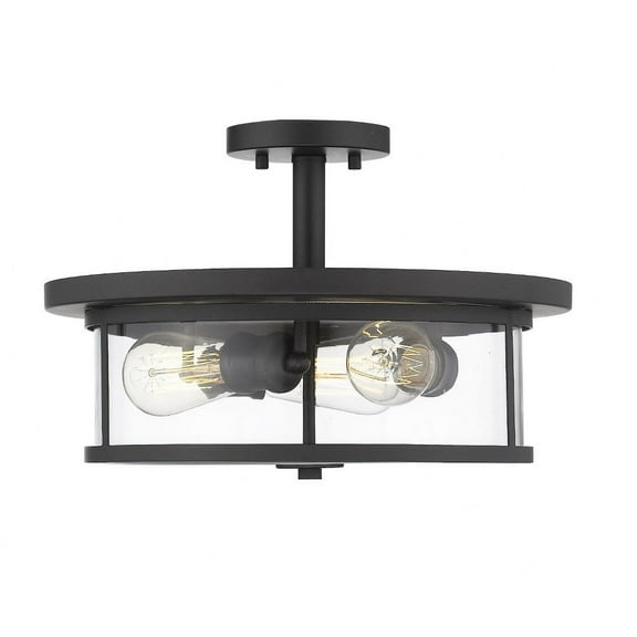 3 Light Semi-Flush Mount In Transitional; Style 15.75 Inches Wide By 11 Inches High-Bronze Finish-Clear Glass Color Z-Lite 462Sf16-Brz