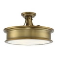 thumbnail image 1 of 3 Light Semi-Flush Mount-Transitional Style With Bohemian And Industrial Inspirations-9.25 Inches Tall By 16 Inches Wide-Warm Brass Finish Savoy House, 1 of 6